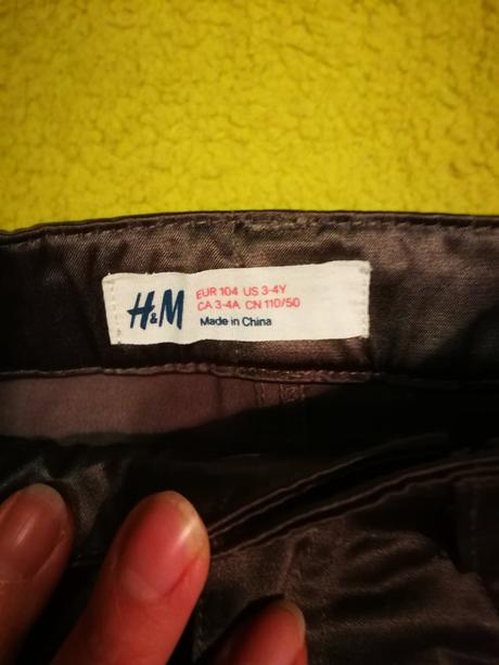 Lesklé nohavice 3-4 r, h&m,110