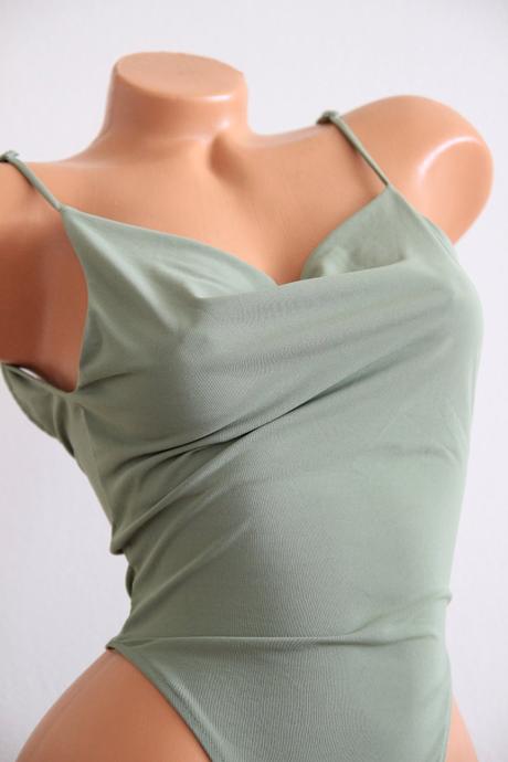 Zelený body top, pull&bear, pull&bear,s