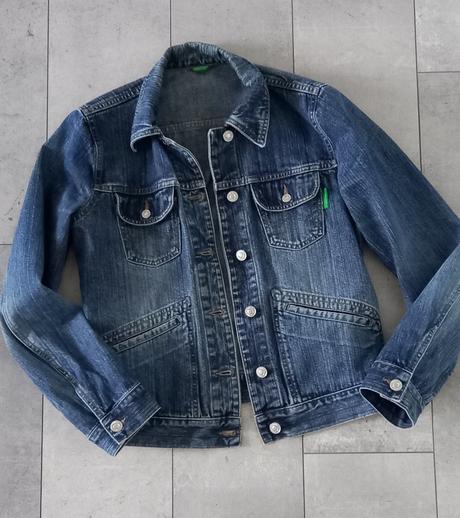 Riflová bunda benetton, benetton,s
