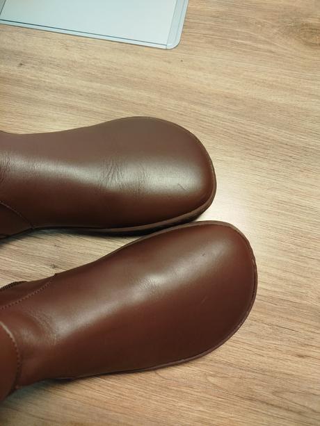 Shapen barefoot vysoké čižmy glam brown leather, 39