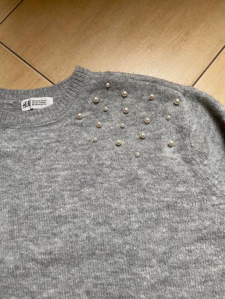 Sveter s koralikmi, h&m,146