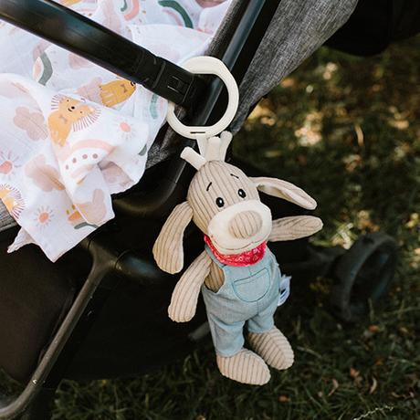 Babyono hračka hudobná s hryzačkou na c krúžku psí,