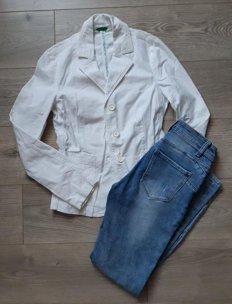 Biele sako, benetton,s