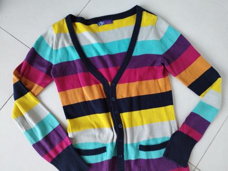 Predĺžený prúžkovaný sveter, 34