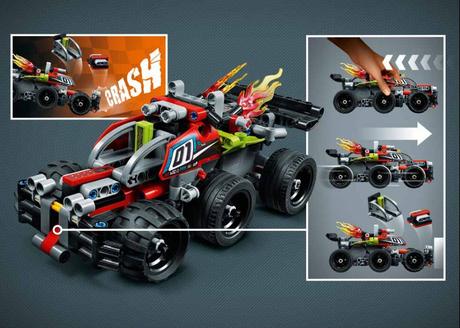 Lego technic 42073  - červená bugina  top stav, 