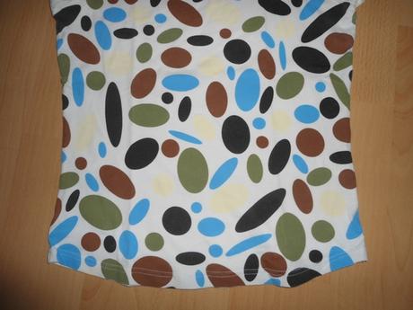 Biele tricko - farebne ovaly, m