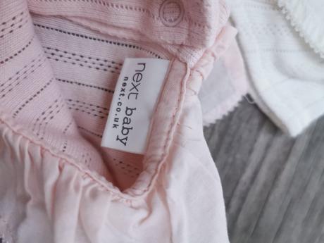 Biele a ružové krátkorukávové body next, next,56