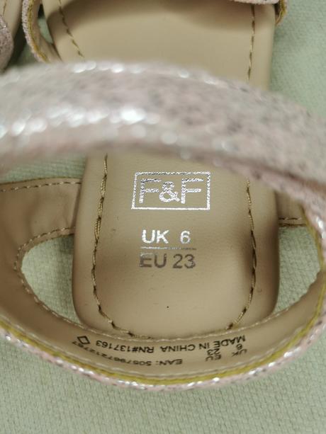 F&f dievčenské sandále slávnostné, f&f,23