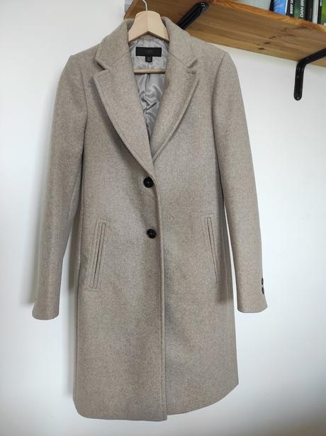 Nepoužitý vlnený kabát zara, zara,xs