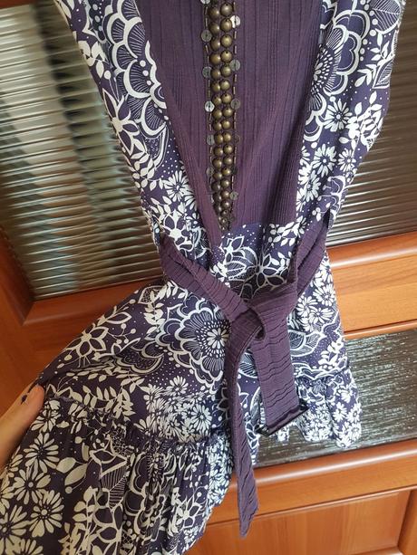 Fialové letné šaty veľ. 38, m