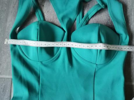 Tyrkysovozelené sexi šaty asos, v36, 36