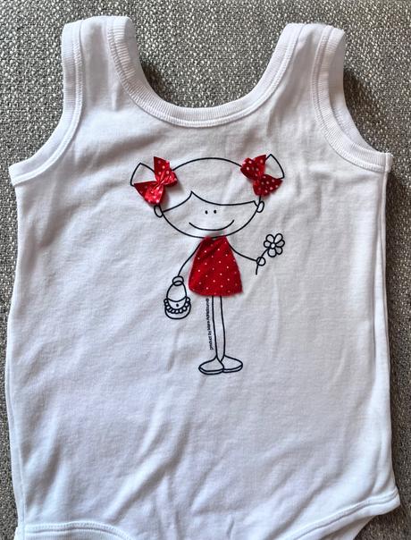 Krasne bodynko oblecene 1x, 86