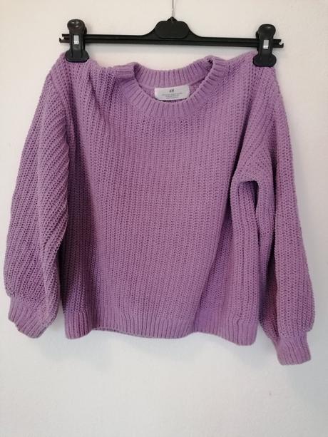Fialový sveter pre 8_10r, h&m,134