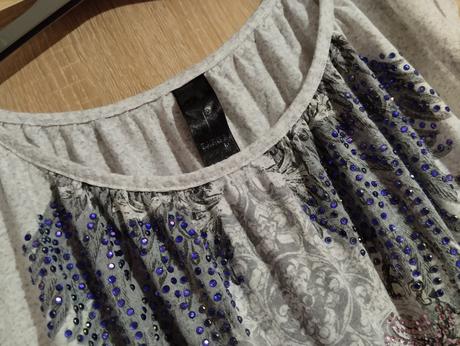 Zarga tričko s farebnými kamienkami, m