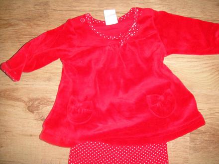 Súprava- tričko dlhý rukáv+ spodok polodupačky, h&m,56