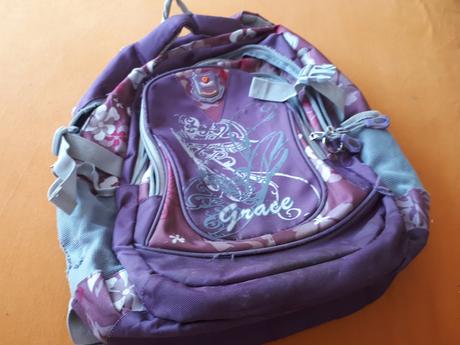 2ks fialove rovnake ruksaky skolske tasky grace, 