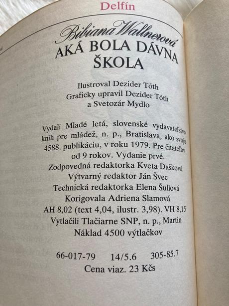 Aká bola dávna škola bibiana wallnerová (1979), 