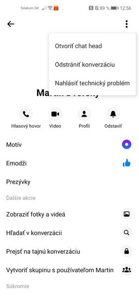 Messenger - úplné odstránenie konverzácie u obidvoch strán