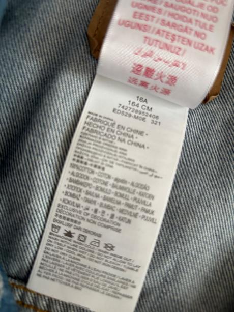 Levis riflova bunda dievcenska, levis,164
