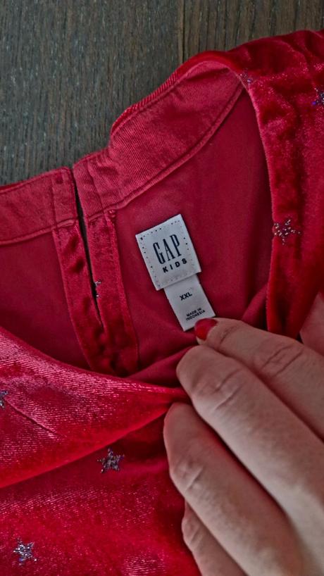 Krasne zamatove saticky s hviezdickami od gap, gap,164