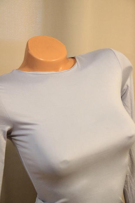 Modro šedé body tričko, xxs, xs