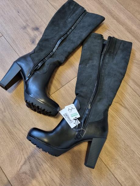Čierne vysoké čižmy buggati veľ. 36, 36