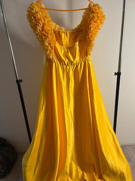 Elegantne šaty žlté, xl