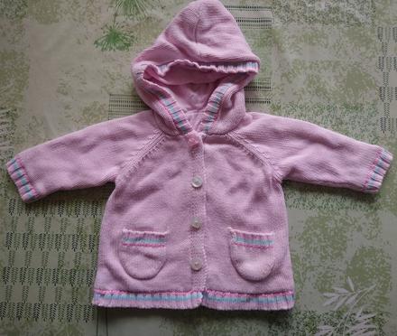 Dievčenský ružový sveter s kapucňou, george, george,62