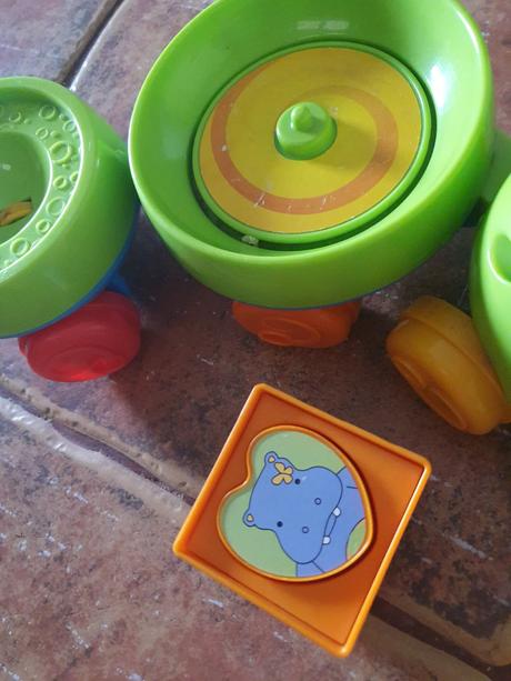 Húsenička na ťahanie plus kocka fischer price, 