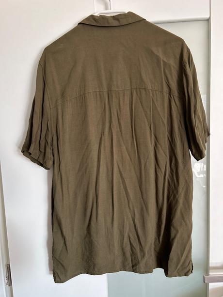 Padavá khaki košeľa, h&m,m