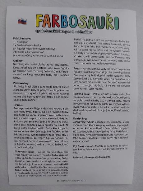 Spolocenska hra farbosaury, 