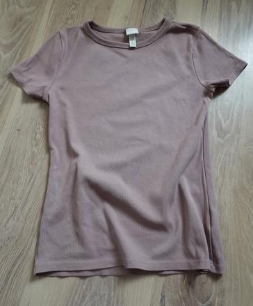 Vrúbkované tričko h&m basic, h&m,m