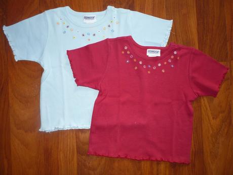 Tričko s kvietkami červené/modré, 110