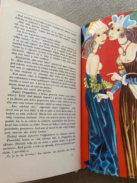 Krásna stará retro kniha príbehy z dekameronu 1970,