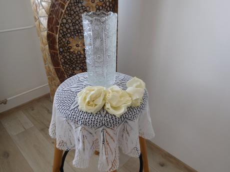 Vysoká ťažšia váza kryštálová-top top stav., 