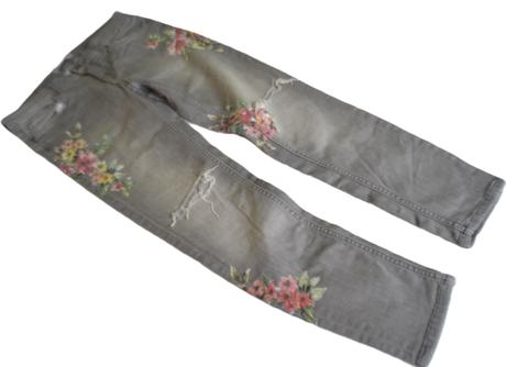 Zara rifle vyšívané, potrhané, veľ. 36, zara,36