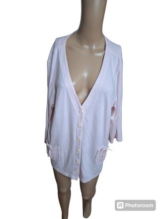 Dámsky bavlnený svetrík na zapínanie, 48