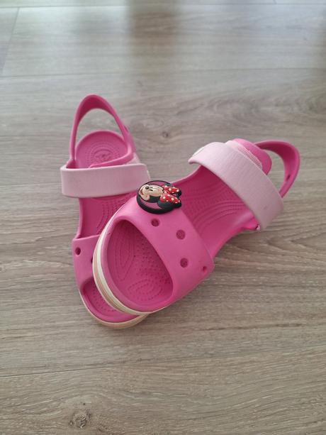 Ružové šľapky, crocs,30