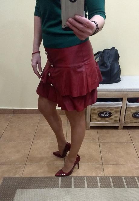 Koženková sukňa, xs