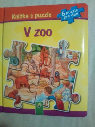 Knížka s puzzle v zoo ô,
