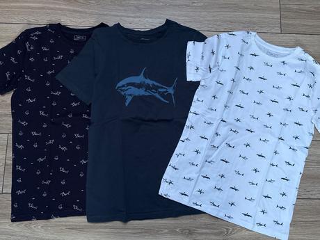 3pack tričká so žralokmi, next,158