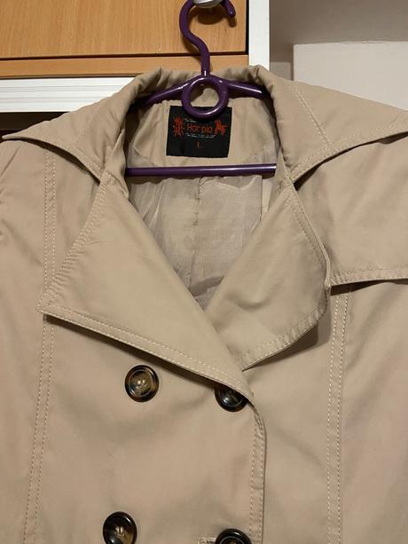 Prechodný béžový kabát, l