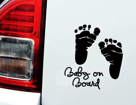 Nálepka na auto dieťa na palube (baby on board), 