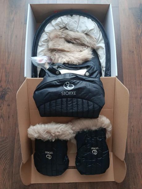 Winter kit stokke - onyx black + kožušina, stokke,stokke crusi / stokke trailz classic / stokke trailz terrain / stokke xplory v6