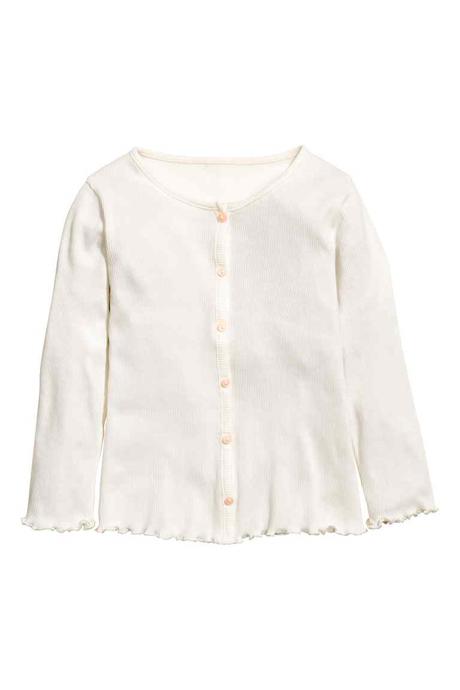 Rebrovaný bavlnený svetrík, h&m,98 / 104