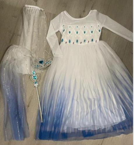 Šaty kostým princez elza ľadové kráľovstvo frozen,