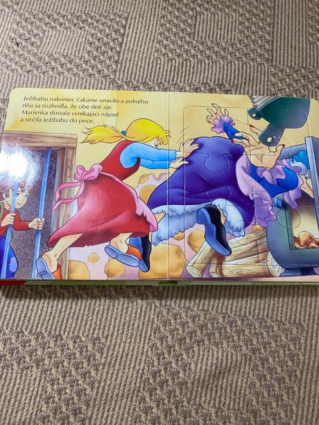 Rozprávka medovníková chalúpka s 6 obrázkami puzzl,