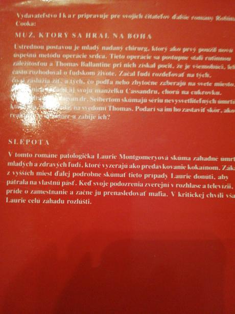 Robin cook infekcia,