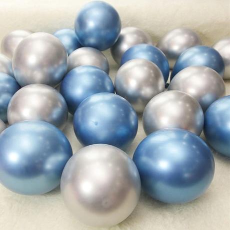 Balóny - farebný mix - modro strieborný- 10 kusov, 