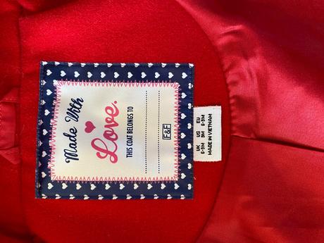 Dievčenský kabatik červený f&f 6-9 m, f&f,74